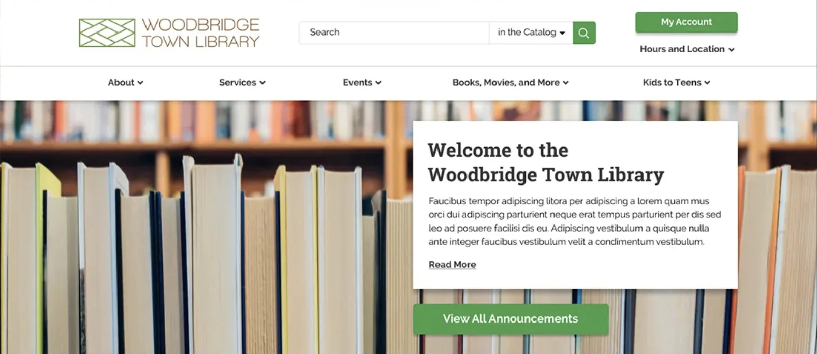 Award-winning library website redesign with accessibility features