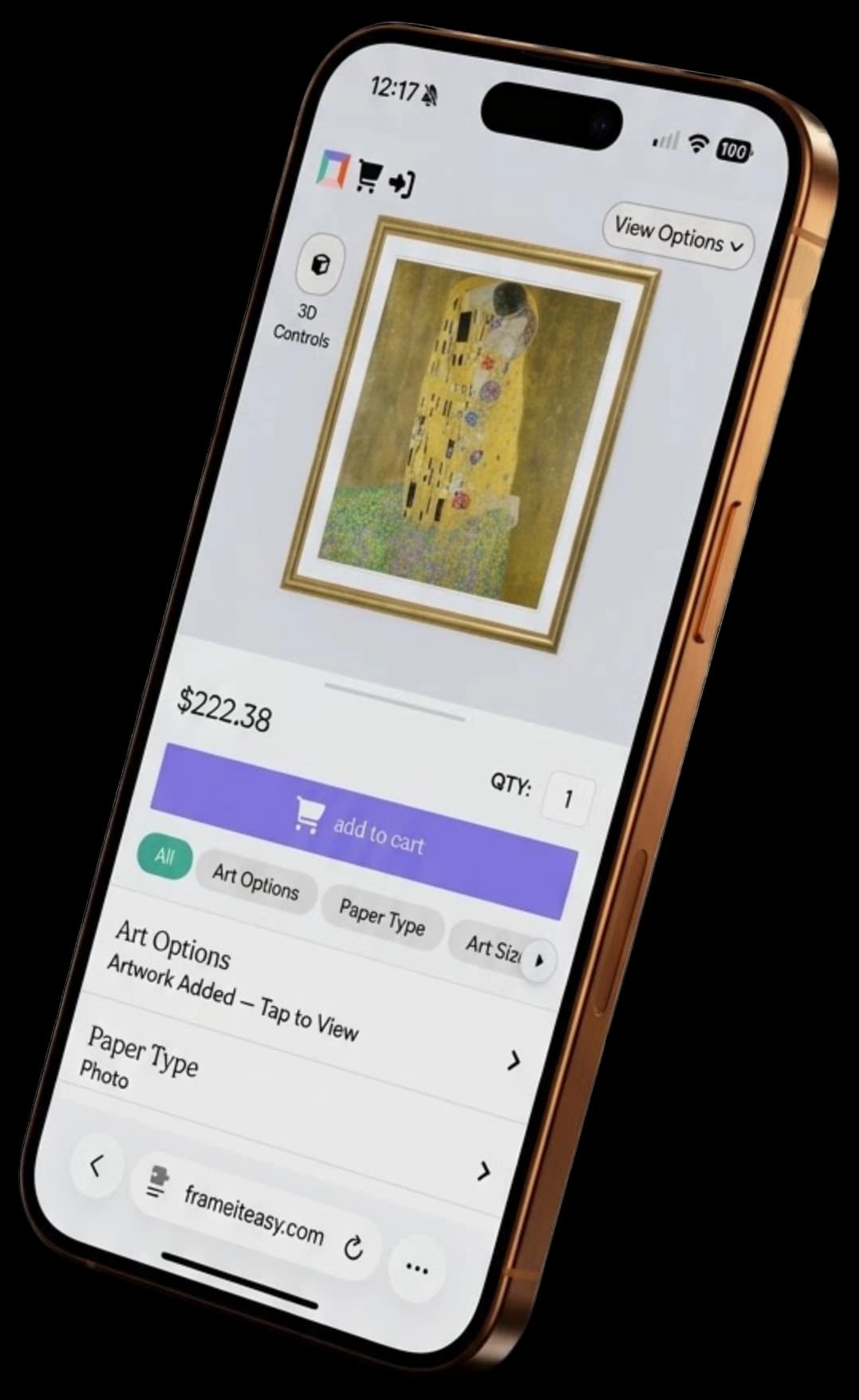 Mobile web design example